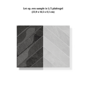 Schwarzer Nebel, Chevron-Klebefliese, 1 mm