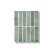 Erdgrüne längliche Klebefliese 1mm