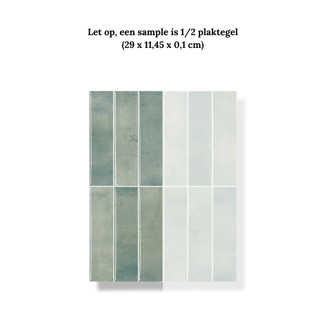 Erdgrüne längliche Klebefliese 1mm