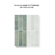 Erdgrüne längliche Klebefliese 1mm