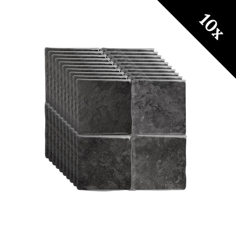 Plaktegel Black mist vierkant 1mm