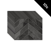 Schwarzer Nebel, Chevron-Klebefliese, 1 mm