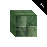 Plaktegels Mossy green vierkant 1mm