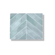 Plaktegels Ice blue chevron 1mm