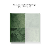 Plaktegels Mossy green vierkant 1mm