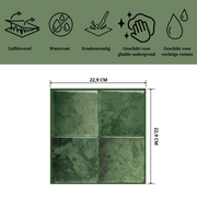 Plaktegels Mossy green vierkant 1mm