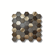 Plaktegels bruin goud hexagon