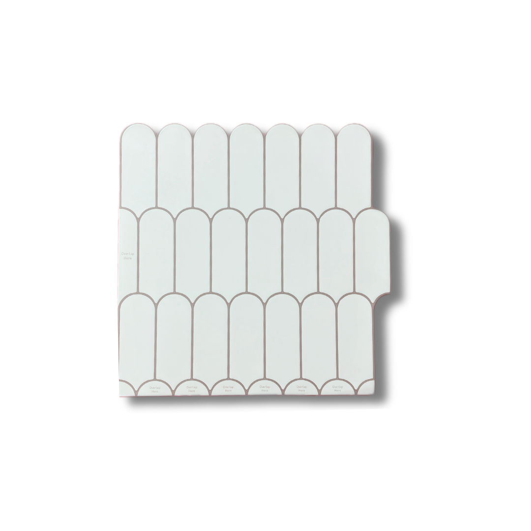 Plaktegel Visschub langwerpig wit 1mm