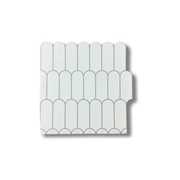 Plaktegel Visschub langwerpig wit 1mm