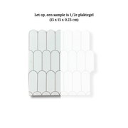 Plaktegel Visschub langwerpig wit 1mm
